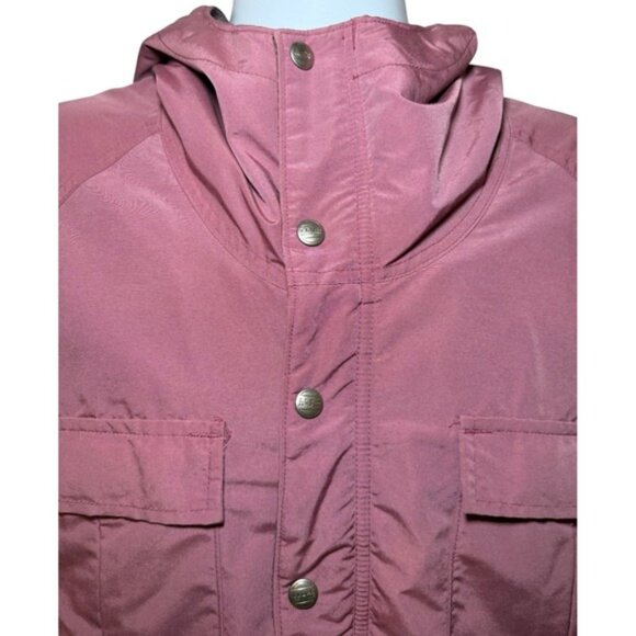 VTG LL Bean Womens M Baxter State Parka Hooded Rain Coat Pink Wool Lined USA - Picture 4 of 10